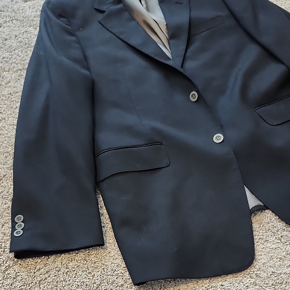 Bellissimo Black With Gray Buttons Men's Sport Blazer Jacket